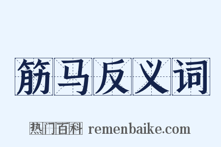 筋马反义词是什么意思的图片